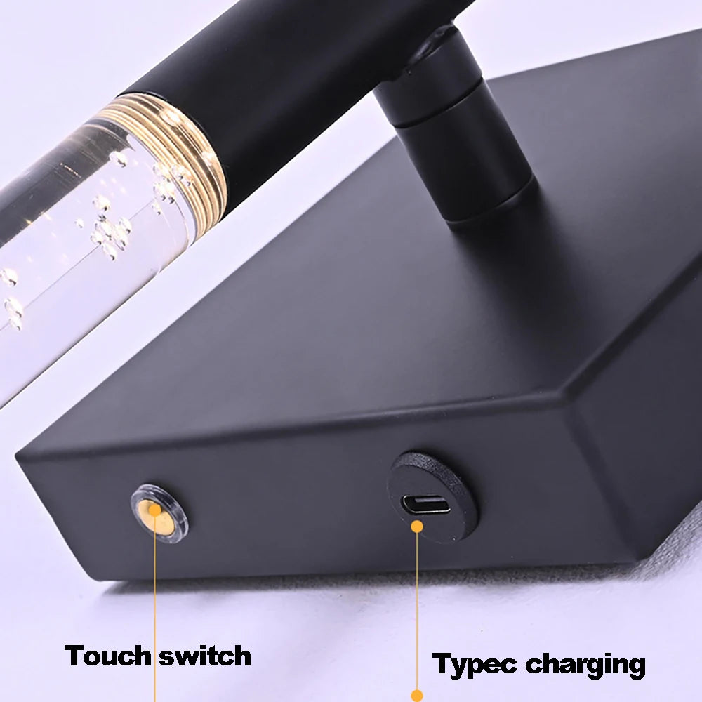 Modern Wireless Wall Lamp – USB Rechargeable, 3 Modes