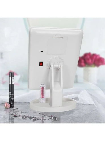 16 LED Table Makeup Mirror – Portable Desktop Beauty Lamp