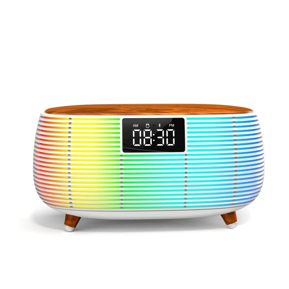 Bedroom Night Lamp – Alarm Clock, Bluetooth Speaker, 15W Charger