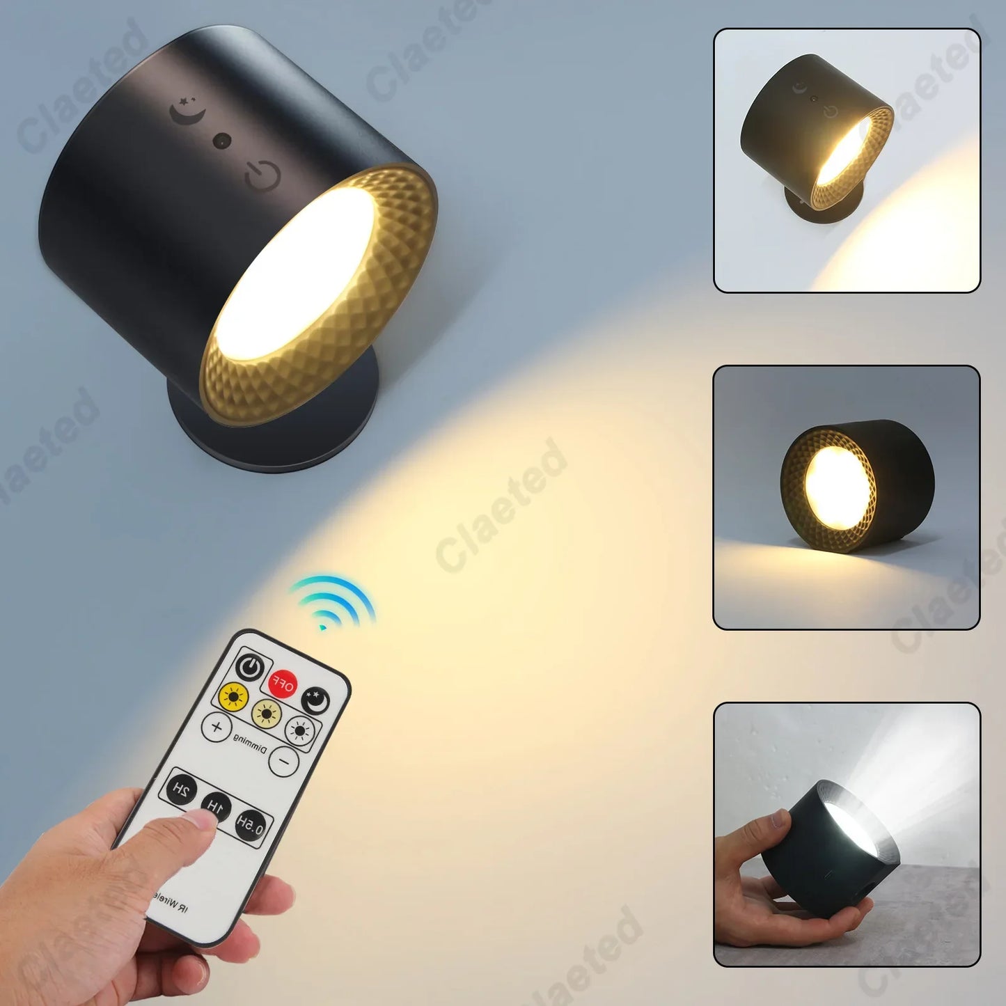 Touch & Remote Wireless LED Rechargeable Wall Lamp