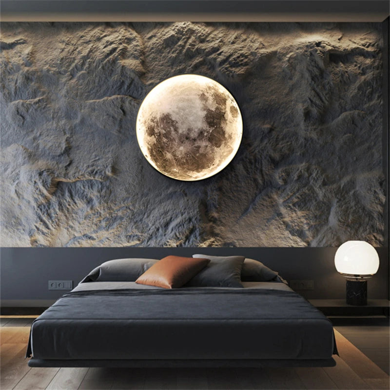 Moon Wall Lamp – Modern Nordic Bedroom Bedside Wall Light