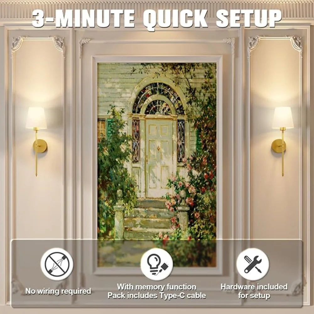 Wireless Rechargeable Wall Lamp – Dimmable Remote Control