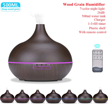 Ultrasonic Aroma Diffuser – Essential Oil LED Mist Humidifier