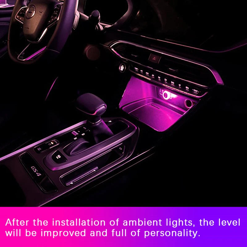 Portable USB Car LED Light – Mini Ambient Interior Lamp