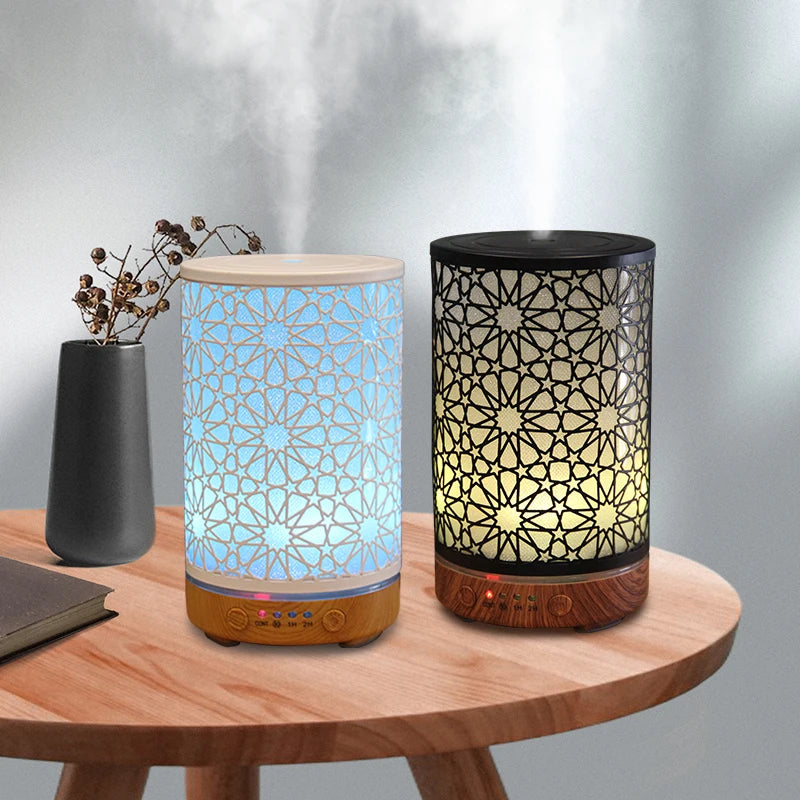 100ML Ultrasonic Aroma Diffuser – LED Night Light, Timer