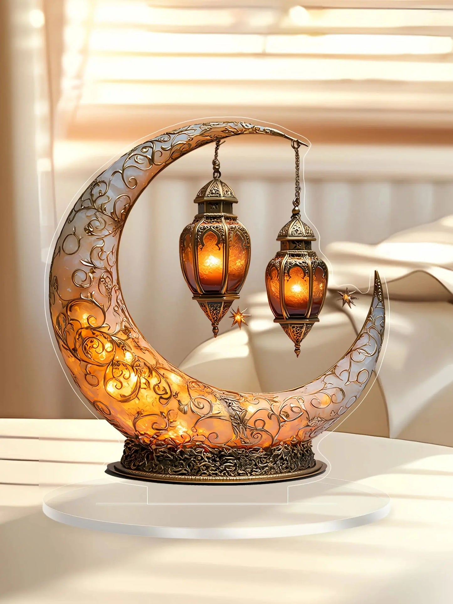 1 Piece Moon Lamp Home Decoration Ornament for Desktop Ideal Family Gift - Stylish Home Decor Holiday Decoration