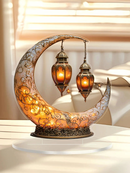 1 Piece Moon Lamp Home Decoration Ornament for Desktop Ideal Family Gift - Stylish Home Decor Holiday Decoration
