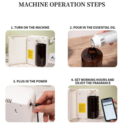 Bluetooth Essential Oil Diffuser – 500ML Aromatic Humidifier