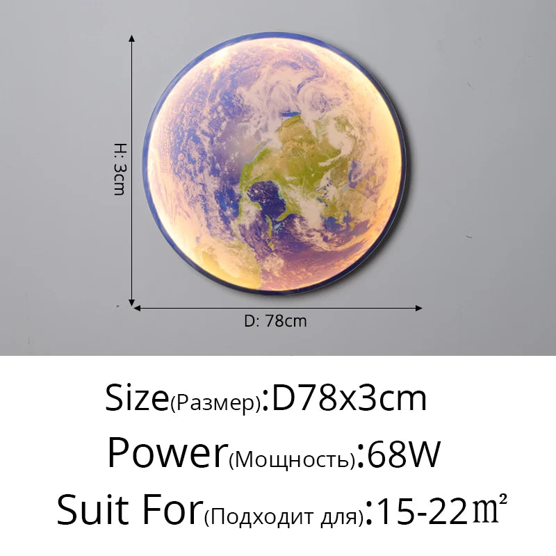 LED Moon Wall Lamp – Modern Indoor Lighting for Home Decor”