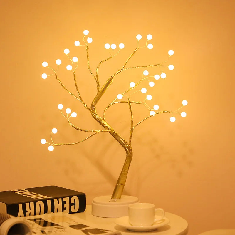 DIY Tabletop Tree Light – LED Night Lamp for Holiday Decor
