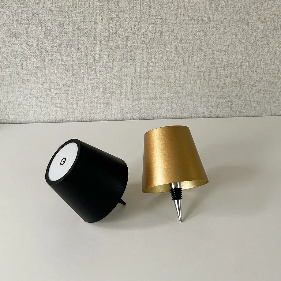 LED Wine Bottle Table Lamp – Wireless Rechargeable Light