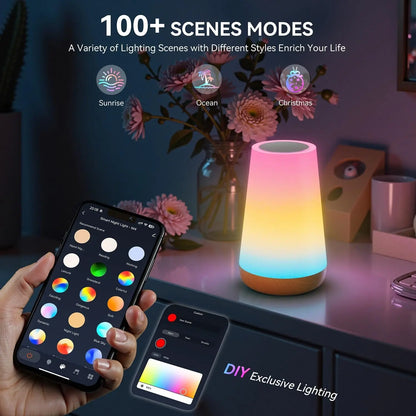 WiFi Smart Table Lamp – Tuya App, Bedside Night Light