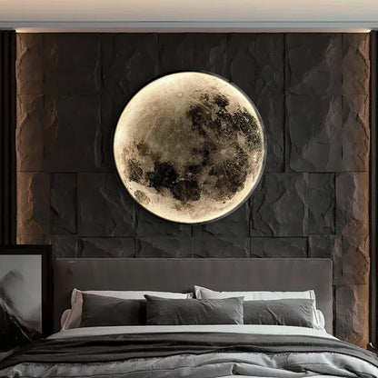 Modern Round Moon Wall Lamp – Nordic LED Bedroom Light