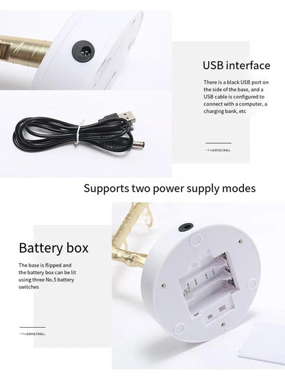 DIY Tabletop Tree Light – LED Night Lamp for Holiday Decor