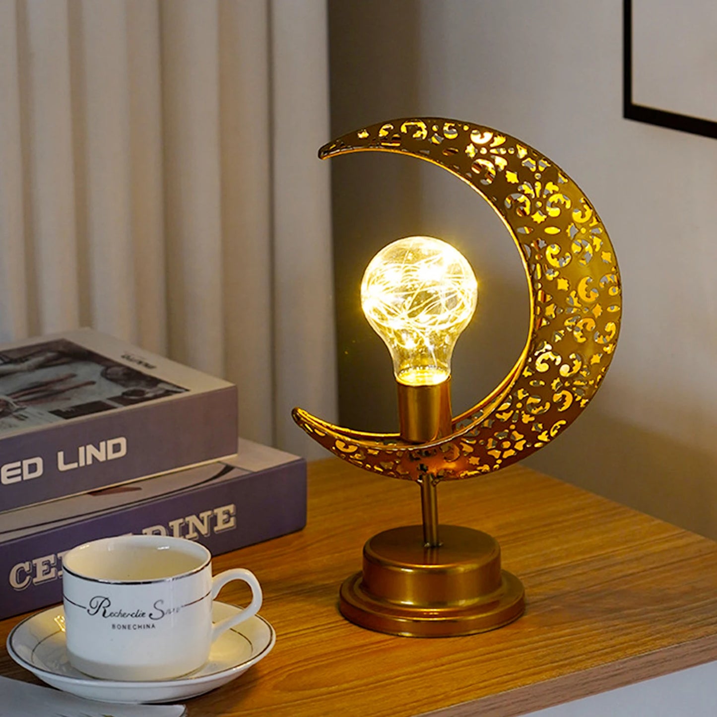 LED Ramadan Moon Desk Lamp – Home Eid Decoration Light