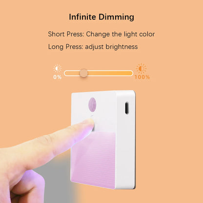 Wireless Rechargeable RGB Sensor Night Wall Lamp for Home