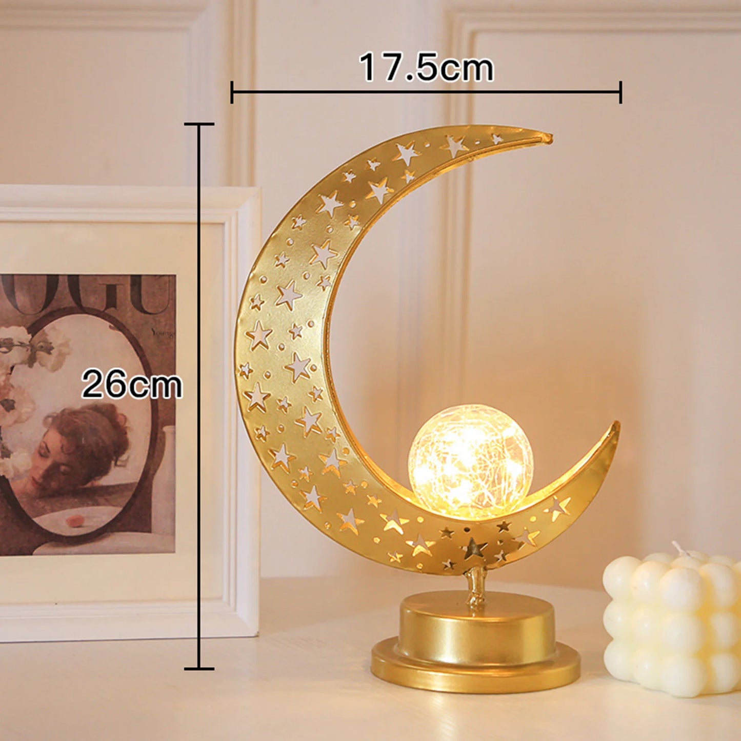LED Ramadan Moon Desk Lamp – Home Eid Decoration Light