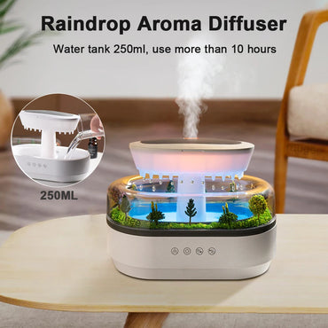 LED Aroma Humidifier – Raindrop Model Essential Oil Diffuser