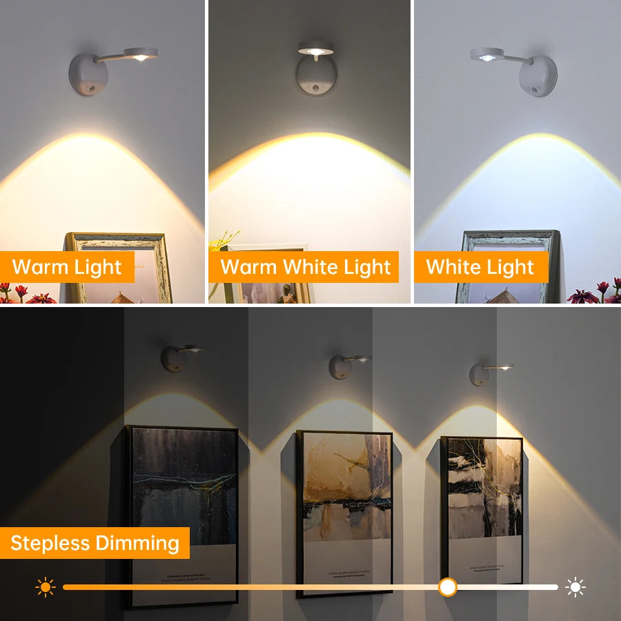 Rechargeable Wireless Wall Lamp – Human Sensor LED Light