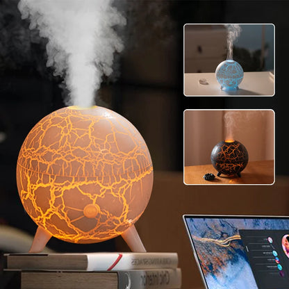 Planet Aroma Diffuser – USB LED Flame Projection Humidifier