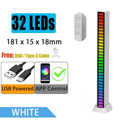 LED Ambient Light RGB Table Lamp Bluetooth Music Sync Night Light USB Rechargeable Desk Mood Light for Car PC Gaming Room Decor