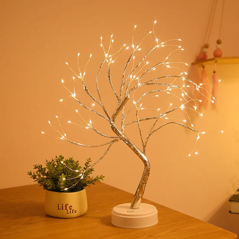 DIY Tabletop Tree Light – LED Night Lamp for Holiday Decor