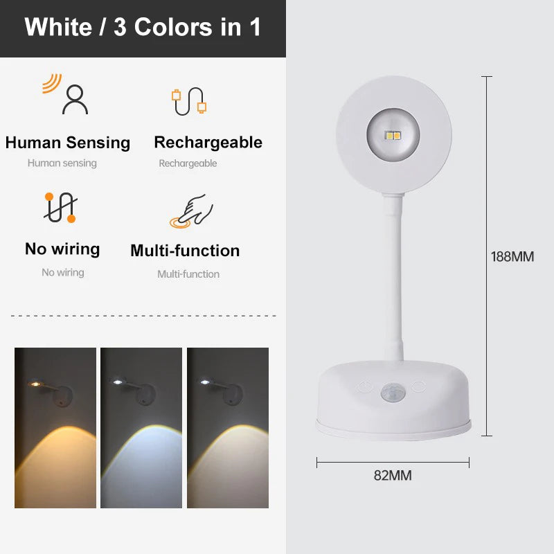 Wireless LED Wall Light – USB Rechargeable Motion Sensor