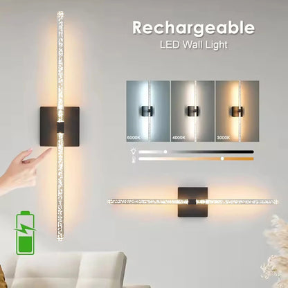Modern Wireless Wall Lamp – USB Rechargeable, 3 Modes