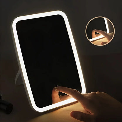 Portable LED Makeup Mirror – Touch, 3 Modes Adjustable Light