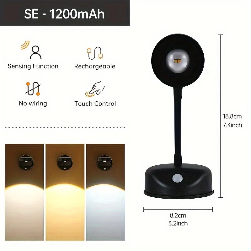Rechargeable Wireless Wall Lamp – Human Sensor LED Light