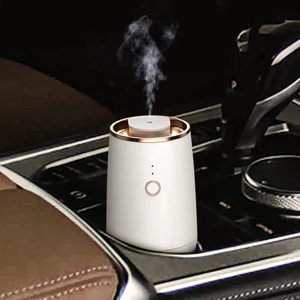 Car USB Aroma Diffuser – Rechargeable, 9-Color LED Light