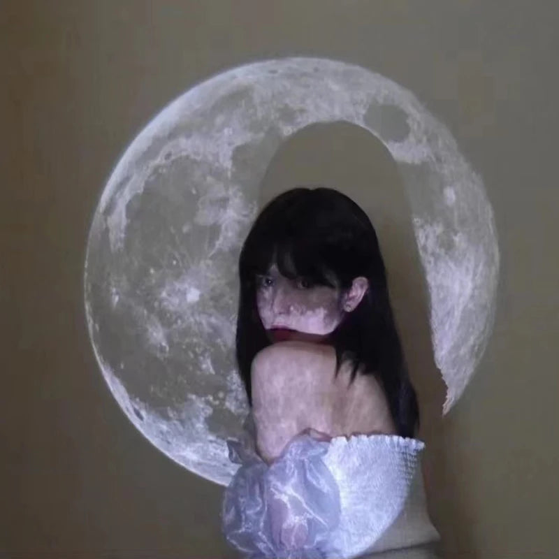 Moon Light Projection Lamp – Bedroom Table Night Light