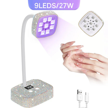 LED UV Nail Lamp – Wireless Rechargeable Touch Sensor Light