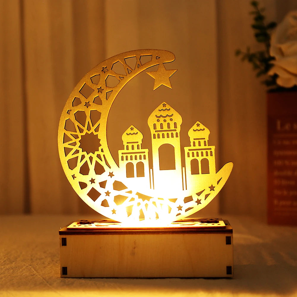 LED Ramadan Moon Desk Lamp – Home Eid Decoration Light