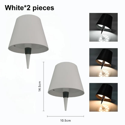 LED Wine Bottle Table Lamp – Wireless Rechargeable Light