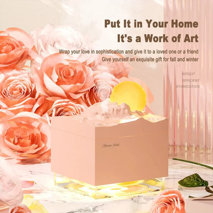 LED Moon Lamp Humidifier – Cool Mist Aroma Night Light