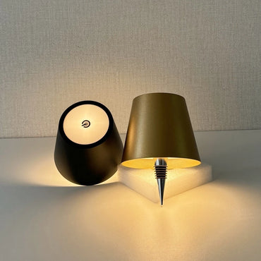 LED Wine Bottle Table Lamp – Wireless Rechargeable Light