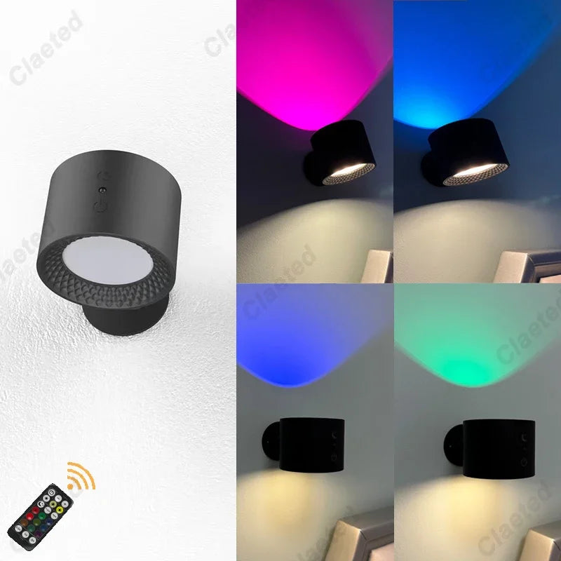 Touch & Remote Wireless LED Rechargeable Wall Lamp