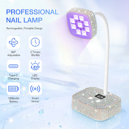 LED UV Nail Lamp – Wireless Rechargeable Touch Sensor Light