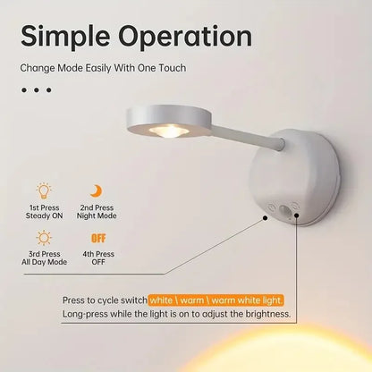 Wireless LED Wall Light – USB Rechargeable Motion Sensor