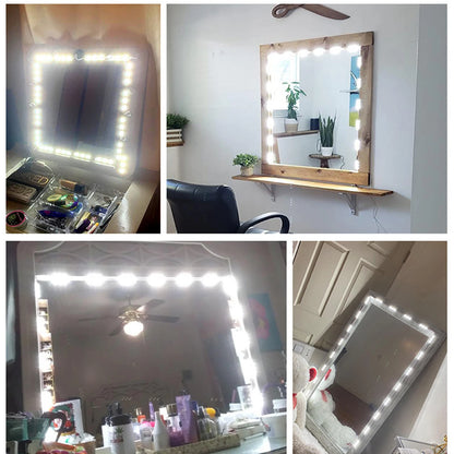 Touch LED Mirror Light – 6/18/30/42 LEDs USB Dimmable