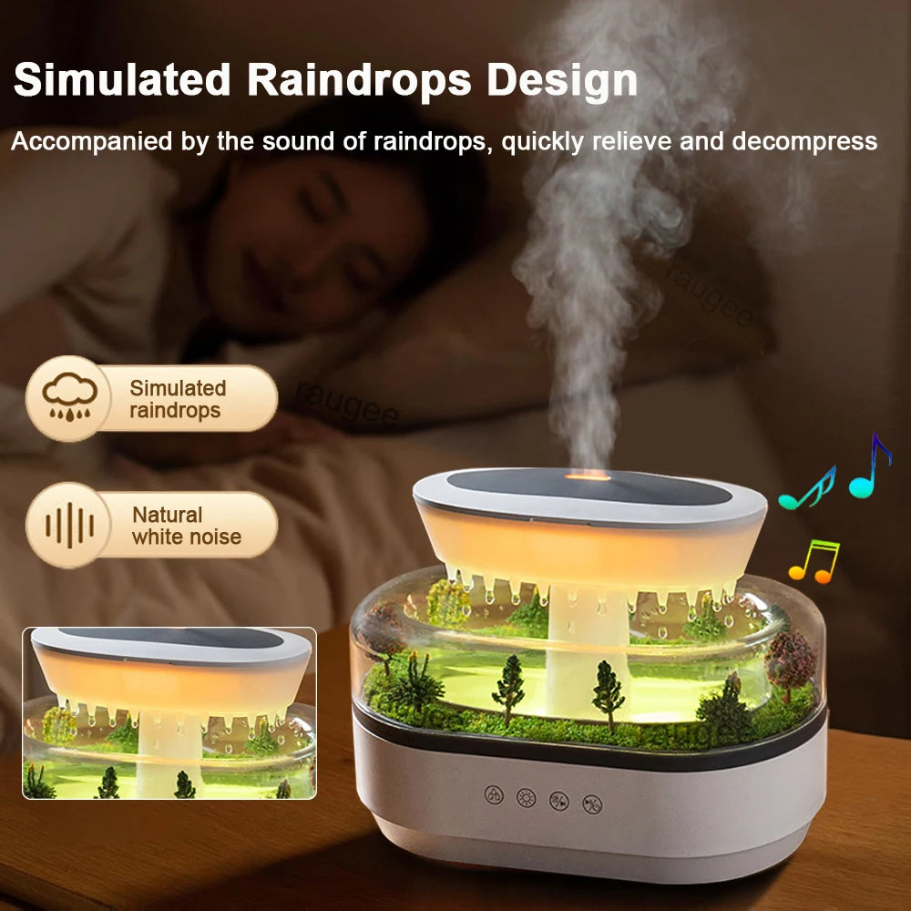 LED Aroma Humidifier – Raindrop Model Essential Oil Diffuser