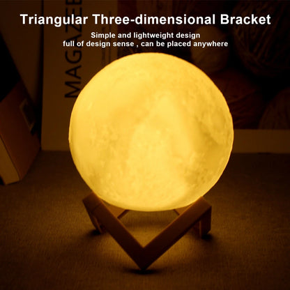 8cm Moon Night Lamp – LED Starry Light with Stand Gift