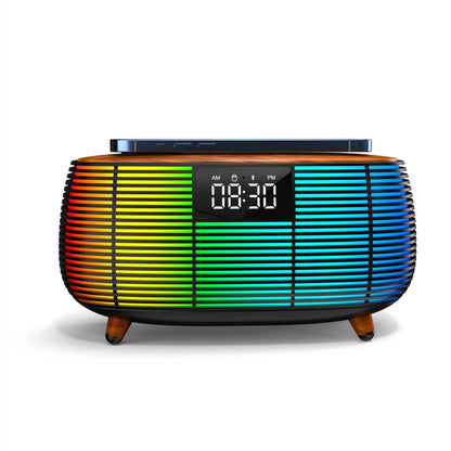 Bedroom Night Lamp – Alarm Clock, Bluetooth Speaker, 15W Charger