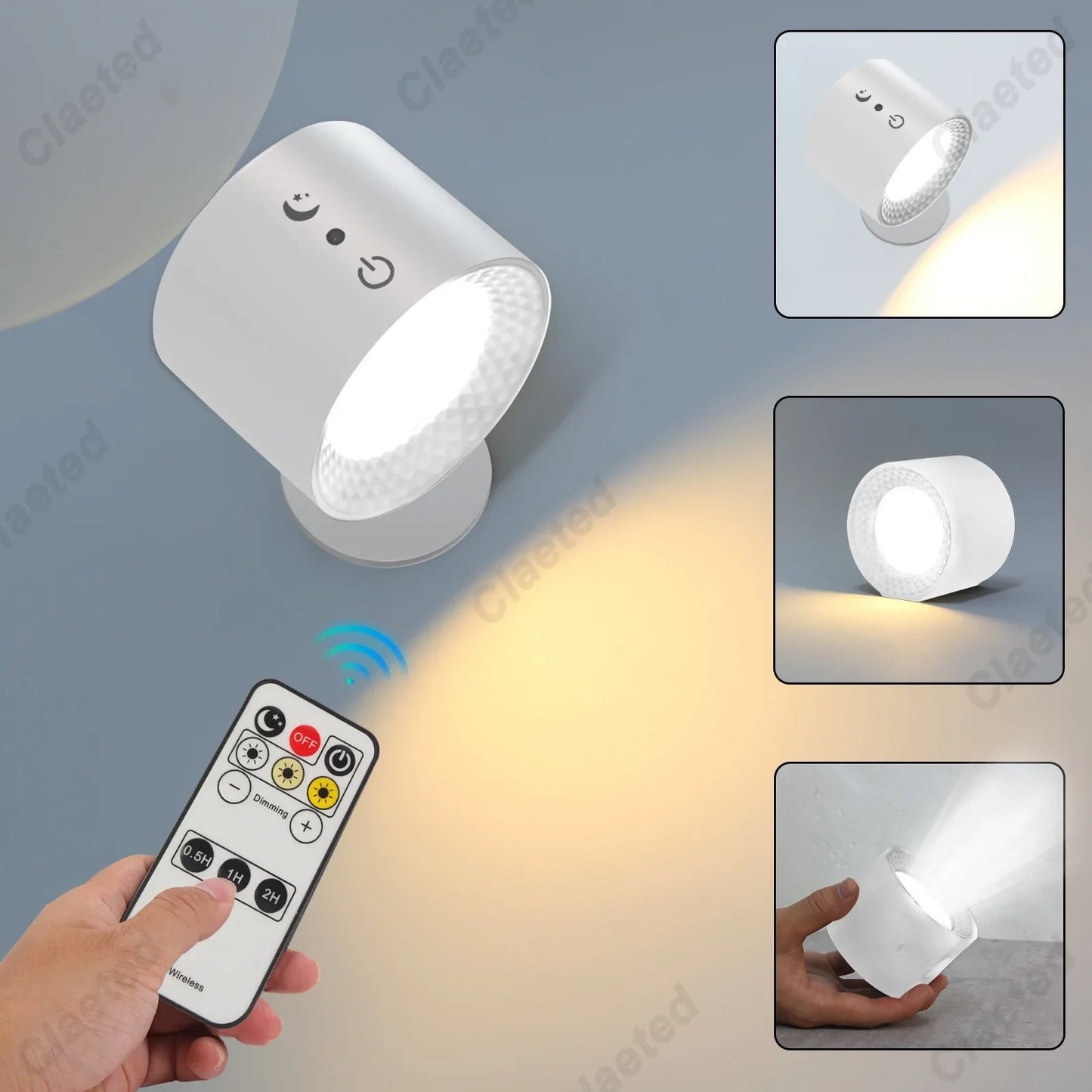 Touch & Remote Wireless LED Rechargeable Wall Lamp