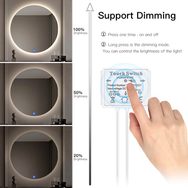 LED Makeup Lamp – USB Rechargeable, Touch Dimmable Light