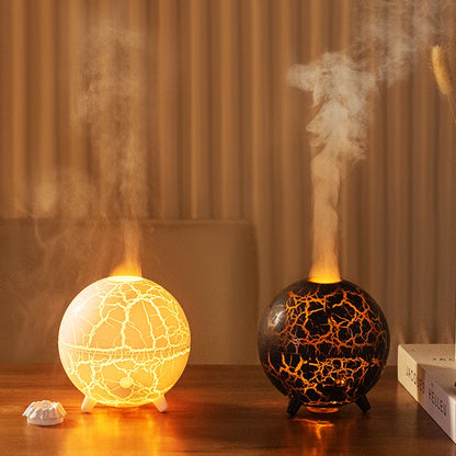 Planet Aroma Diffuser – USB LED Flame Projection Humidifier