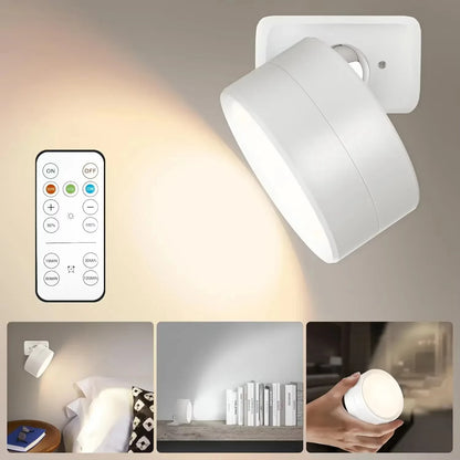 Rechargeable Wireless LED Wall Lamp – Rotating Nordic Sconce