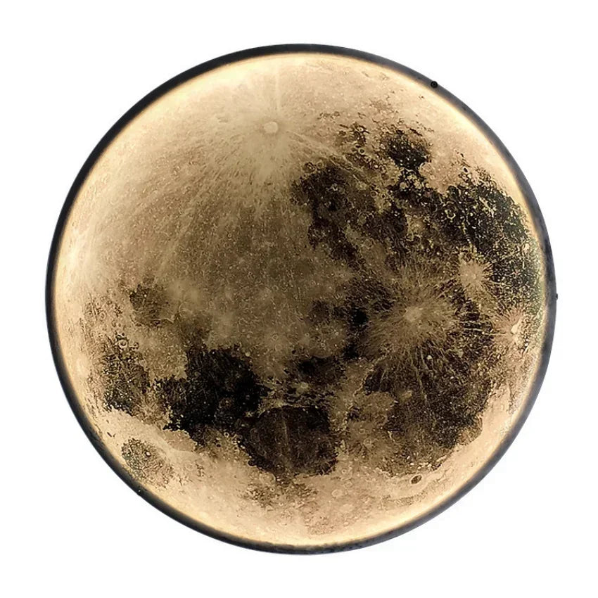 Modern Round Moon Wall Lamp – Nordic LED Bedroom Light