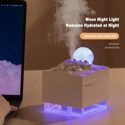 LED Moon Lamp Humidifier – Cool Mist Aroma Night Light